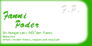 fanni poder business card